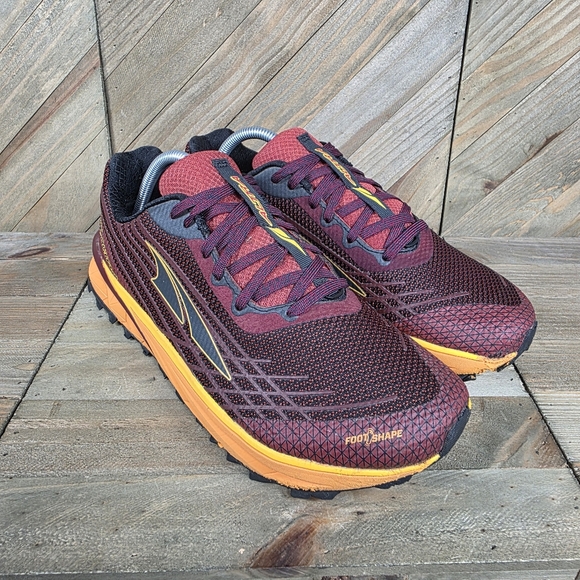 Altra Timp 2 Mens Athletic Outdoor Trail Running Shoes Size 10 Maroon Orange - Picture 2 of 9